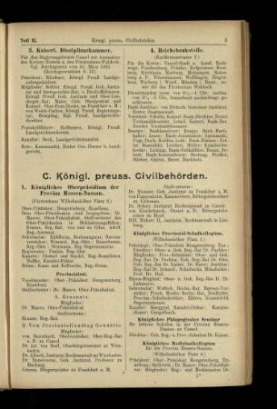 Königl. preuss. Civilbehörden