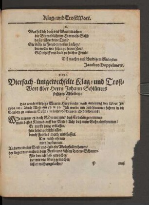 Klag- und TrostWort.