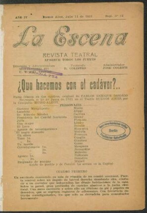 ¿Qué hacemos con el cadáver?... : farsa cómica en dos cuadros