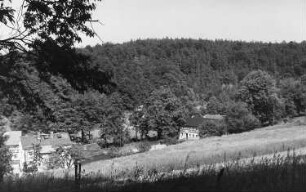 Wilsdruff-Grund. Hintere Mühle oder Obermühle, Blick auf die Mühle