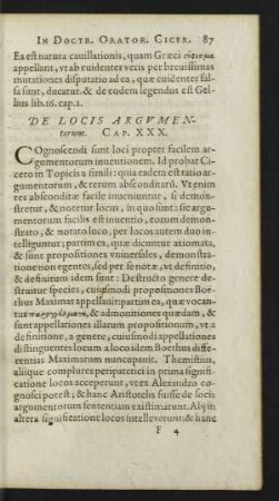 De Locis Argumentorum. Cap. XXX.
