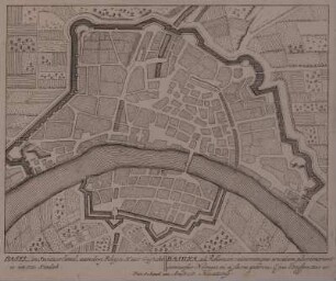 Plan der Befestigung von Basel, 1:11 000, Kupferstich, um 1710