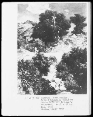 Römische Landschaft mit Brücke