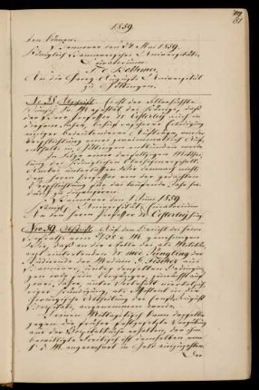 Abschriftliche Mitteilung der Entbindung Oesterleys von der Pflicht des Aufenthalts in Göttingen.