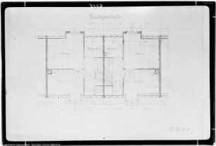 Rössen, Kolonie, Lageplan, Grundrißzeichnung eines Hauses, Dachgeschoß