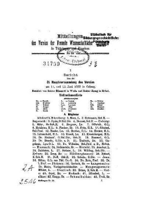 58: Mitteilungen des Vereins der Freunde Wissenschaftlicher Pädagogik in Thüringen und Franken - 58.1922