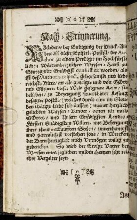 Nach-Erinnerung.