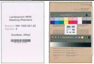 Entnazifizierung Alfred Gundlack , geb. 02.02.1919 (Polizeianwaerter)