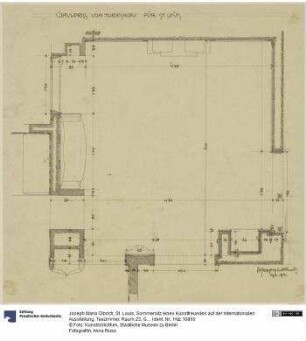 St. Louis, Sommersitz eines Kunstfreundes auf der internationalen Ausstellung, Teezimmer, Raum 23, Grundriss