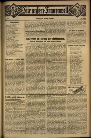 Zweite Ausgabe vom Donnerstag, den 22. März 1934.