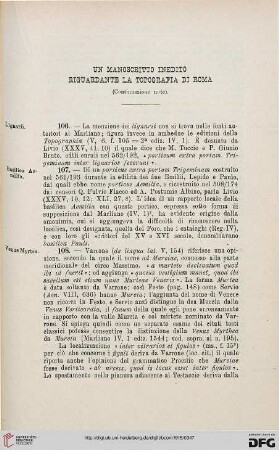 42: Un manoscritto inedito riguardante la topografia di Roma, [2] : (Continuazione note)