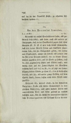 10. An den Proconsul Lentulus.