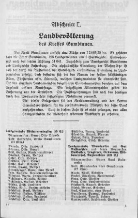 Abschnitt E: Landbevölkerung
