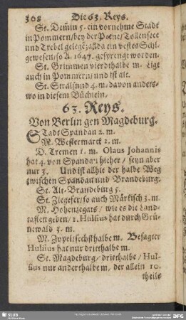 63. Reys. Von Berlin gen Magdeburg