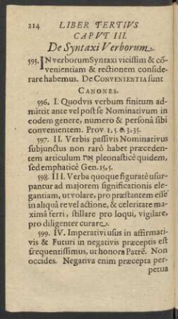 Caput III. De Syntaxi Verborum