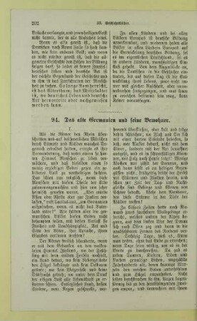 94. Das alte Germanien und seine Bewohner