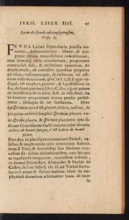 Locus de feudo ad emphyteusim. Cap. 6.