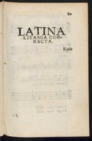Latina Litania Correcta.