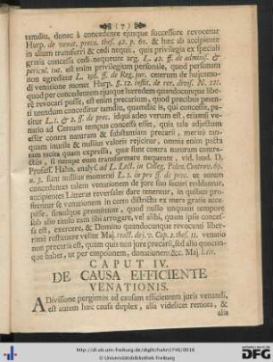 Caput IV. De Causa Efficiente Venationis.