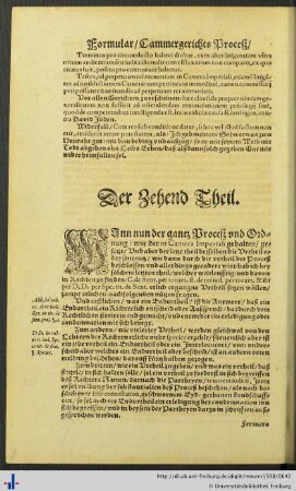 Zehender Theil.