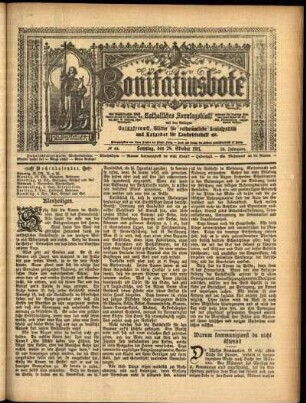 Erste Ausgabe vom Sonntag, den 29. Oktober 1911.