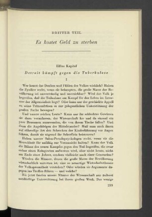 Dritter Teil: Es kostet Geld zu sterben