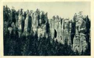 Ansicht der Wekelsdorfer Felsen mit dem "Amphitheater II"