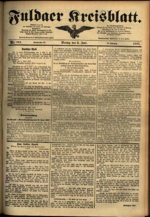 Ausgabe vom Montag, den 03. Juni 1907.