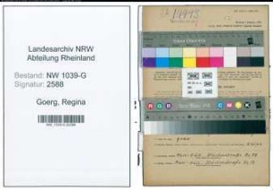 Entnazifizierung Regina Goerg , geb. 07.09.1894 (Lehrerin)