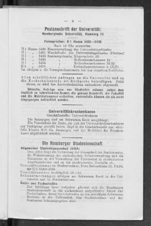 Die Hamburger Studentenschaft