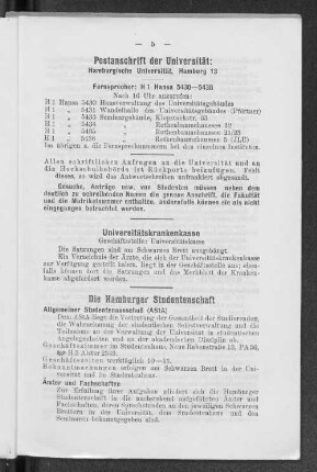 Die Hamburger Studentenschaft