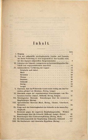 In Sachen der Psychophysik