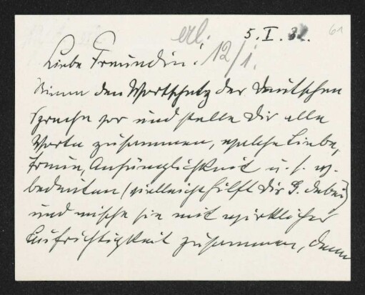 Brief von Josef Block an Margarete Hauptmann