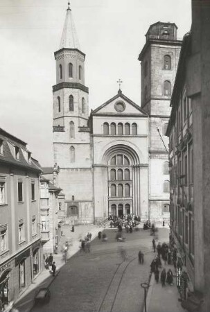 Zittau, Johanniskirche : Zittau. Johanniskirche. Westfassade, Mittelstück und Südturm