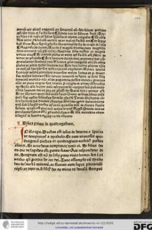 Dominica prima in quadragesima.