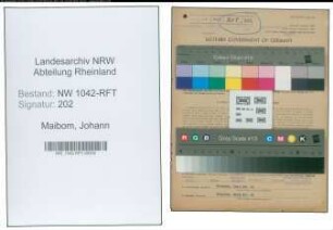 Entnazifizierung Johann Maibom , geb. 20.02.1897 (Landwirt)