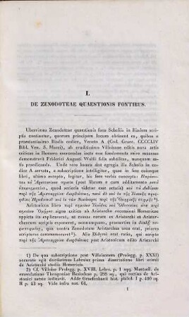 De Zenodoti studiis Homericis
