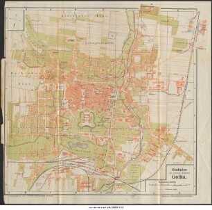 Stadt-Plan der Herzogl. Residenz Gotha