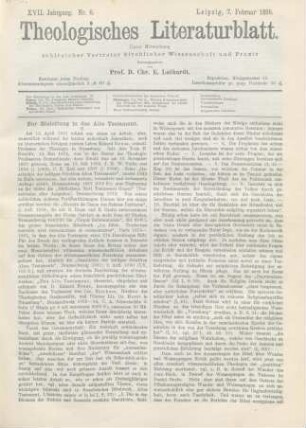 65-68 Zur Einleitung in das Alte Testament