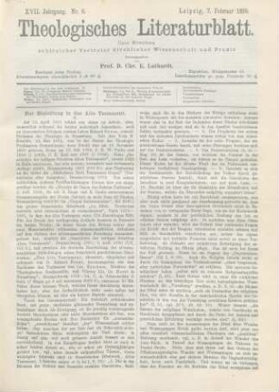 65-68 Zur Einleitung in das Alte Testament
