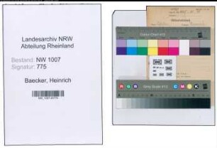 Entnazifizierung Heinrich Baecker , geb. 16.01.1912 (Schreiner)