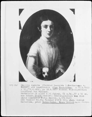 Cäcilie Auguste (Tochter Leopolds I. Großherzog von Baden), als Großfürstin Olga Feodorowna