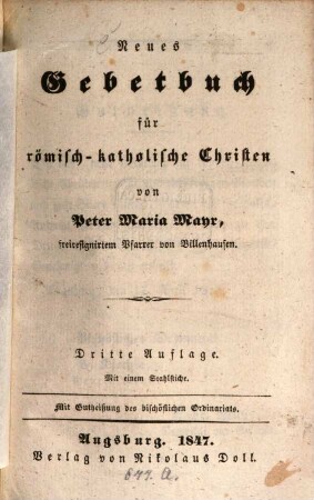 Neues Gebetbuch für römisch-katholische Christen