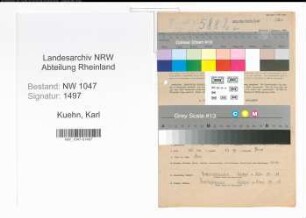Entnazifizierung Karl Kuehn , geb. 19.12.1887 ()