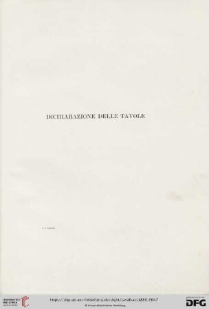 Dichiarazione delle tavole