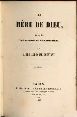 La mère de Dieu, épopée religieuse et humanitaire