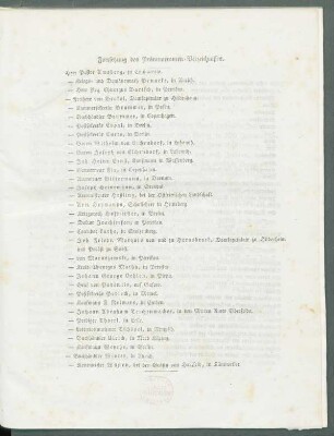 Fortsetzung des Praenumeranten-Verzeichnisses.