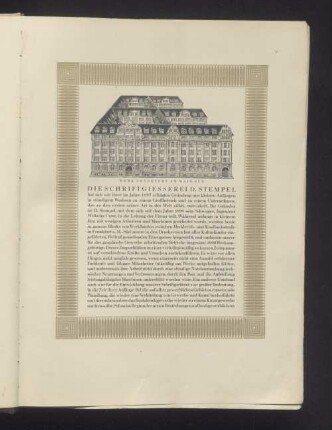 Die Schriftgiesserei D. Stempel