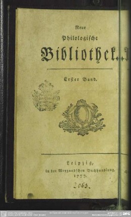 1.1777: Neue philologische Bibliothek