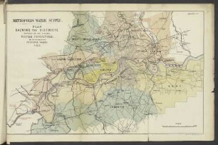 Appendix A.V. Metropolis Water Supply. Plan Shewing the Districts Supplied by the Several Water Companies. (...) 1868.